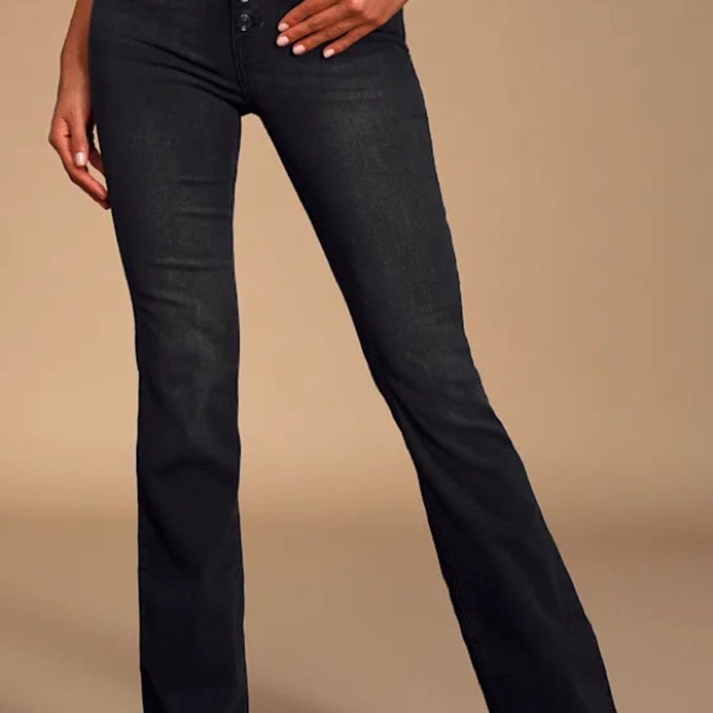 Cello Women's Black Flare Jeans